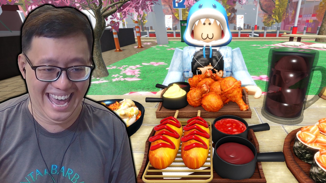 我成為了吃播實況主【Mukbang Game】【ROBLOX 機械方塊】【AH WONG】