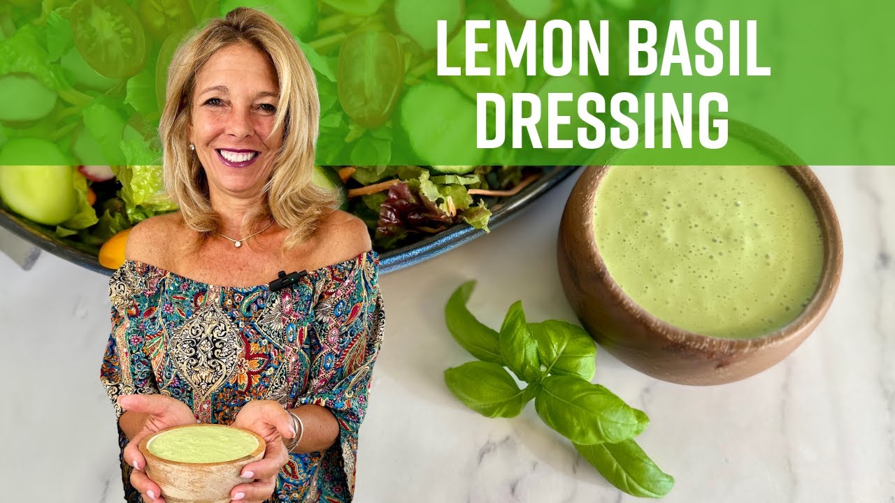Quick and Easy Lemon Basil Dressing | Kathy's Vegan Kitchen