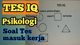 Soal Tes IQ || soal tes masuk kerja