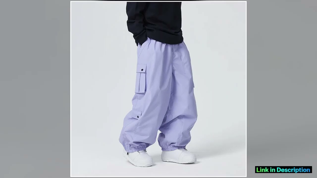 SEARIPE Loose Snowboard Wear Waterproof Windproof Warm Female Ski Clothes Snow Trousers Women Men J