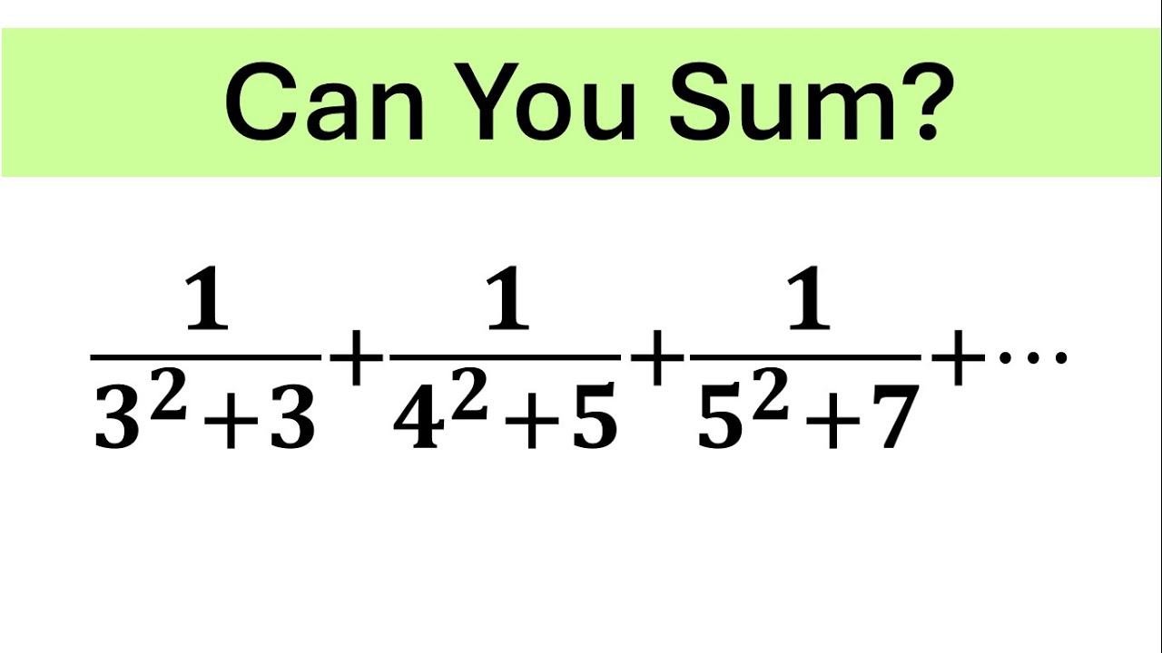 Can You Find This Infinite Sum? | Sequence and Series