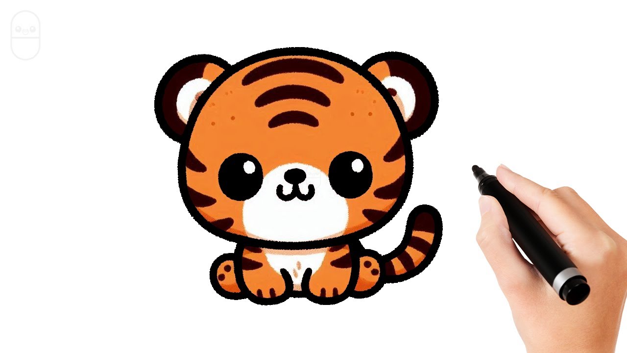 How to Draw a Cute Baby Tiger 🐯 Easy Step-by-Step Guide