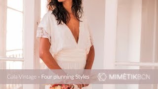 How to wrap plunging Vintage Wedding dress - Gala | MIMÈTIK BCN