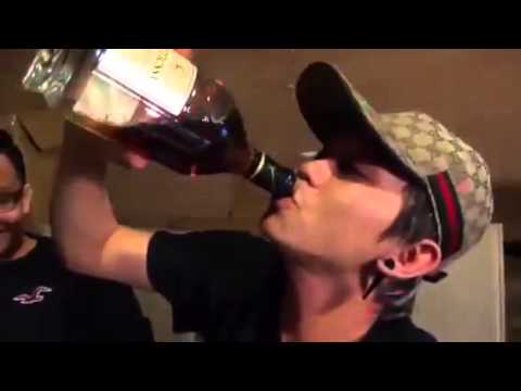 Guy Drinks A Whole Bottle Of Hennessy Vsop!