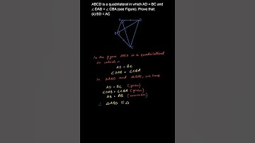 ABCD is a quadrilateral in which AD = BC and ∠ DAB = ∠ ..., Ex. 7.1, Q.2.p (ii)| Class 9 Mathematics