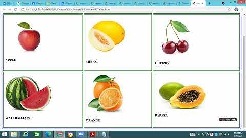 Class VIII Computer Science Chapter 4 Tables, Frames and Links 2 Sep 2021