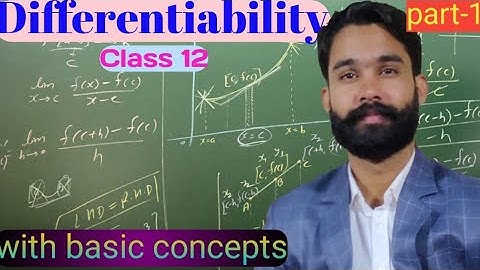 Differentiability class 12/part-1/RBSE class 12 math chapter 6/continuity and differentiability