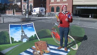 Art installation this weekend in downtown Indianapolis from Delta Airlines