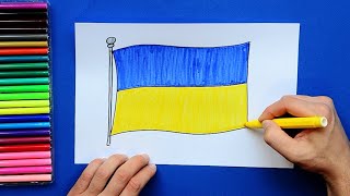 How to draw National Flag of Ukraine