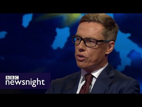 Brexit: Daniel Hannan v Alexander Stubb - BBC Newsnight