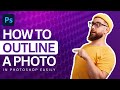 Create Outline Stroke Effect in adobe Photoshop   (Fast Tutorial)