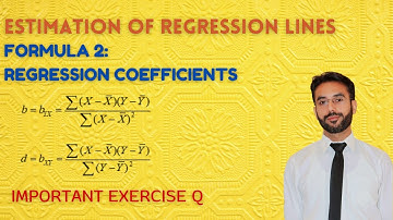 Estimation of Regression Lines | Formulas 2 | Important Ex Q | Statistics | CH 6 | LEC 8 | HSSC