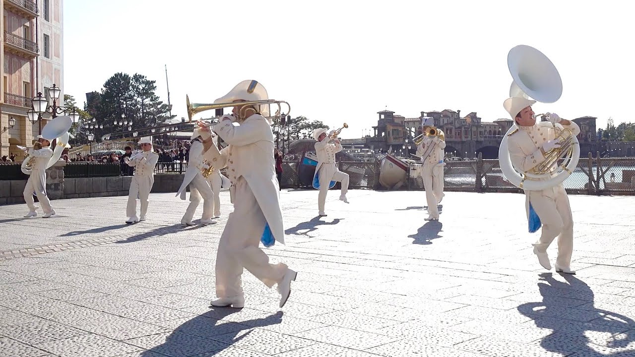 マリタイムバンドのラプンツェルメドレー〜退場のマーチング演奏。2026年の東京ディズニーシー。