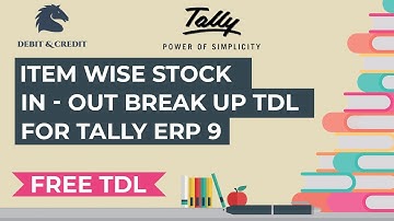 Item wise stock in out breakup in tally erp 9 | Free TDL | Debit & Credit