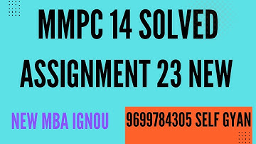 mmpc 14 solved assignment 2023 download mba 2th semester ignou.