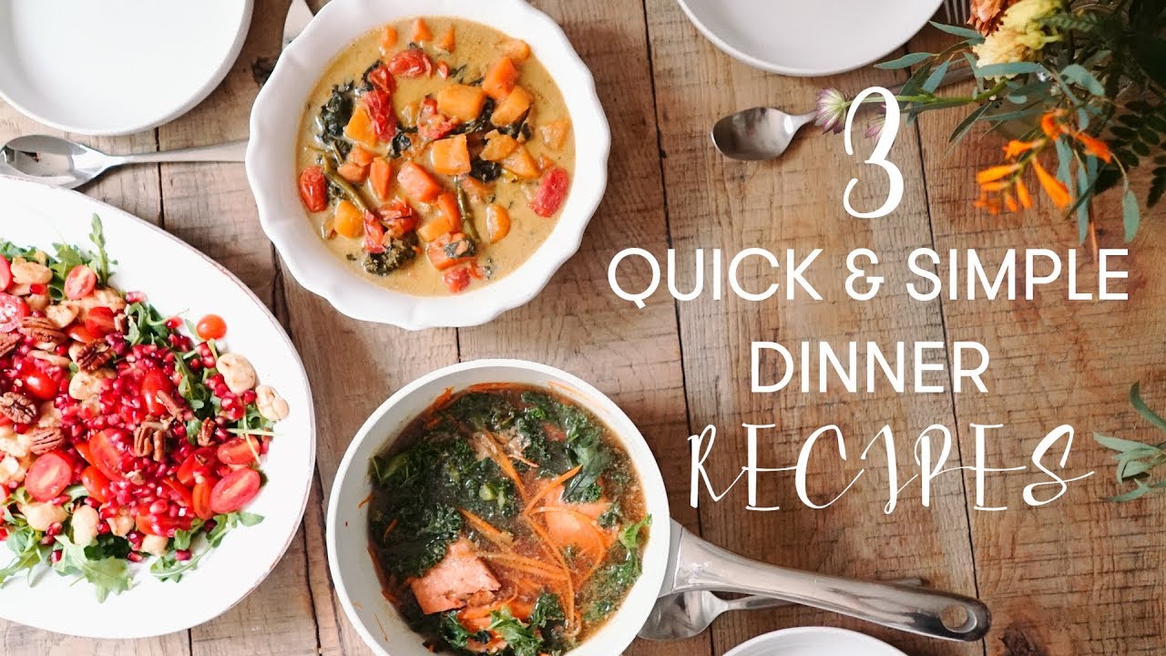 3-quick-simple-dinner-recipes-madeleine-shaw-youtube