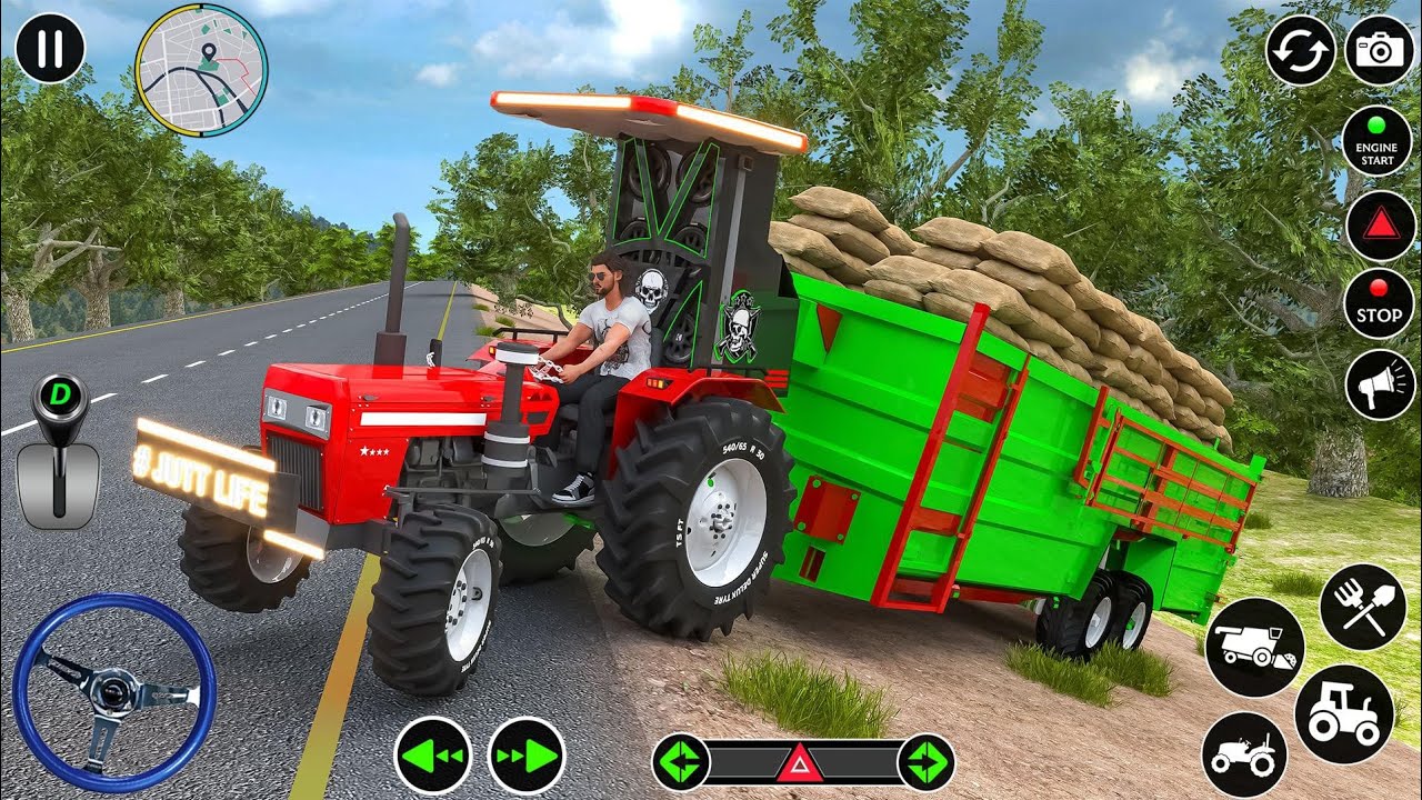 Indian Tractor Cargo Driving Sim 3D - Offroad Tractor Driving | Android Gameplay