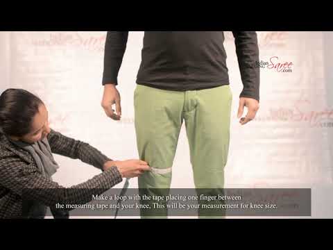 How to measure knee size for men’s wear | Tutorial by Indian Wedding Saree
