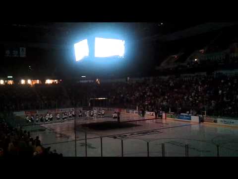 2010-11 Wichita Thunder Home Opener Intro and Jason Duda Tribute.3gp