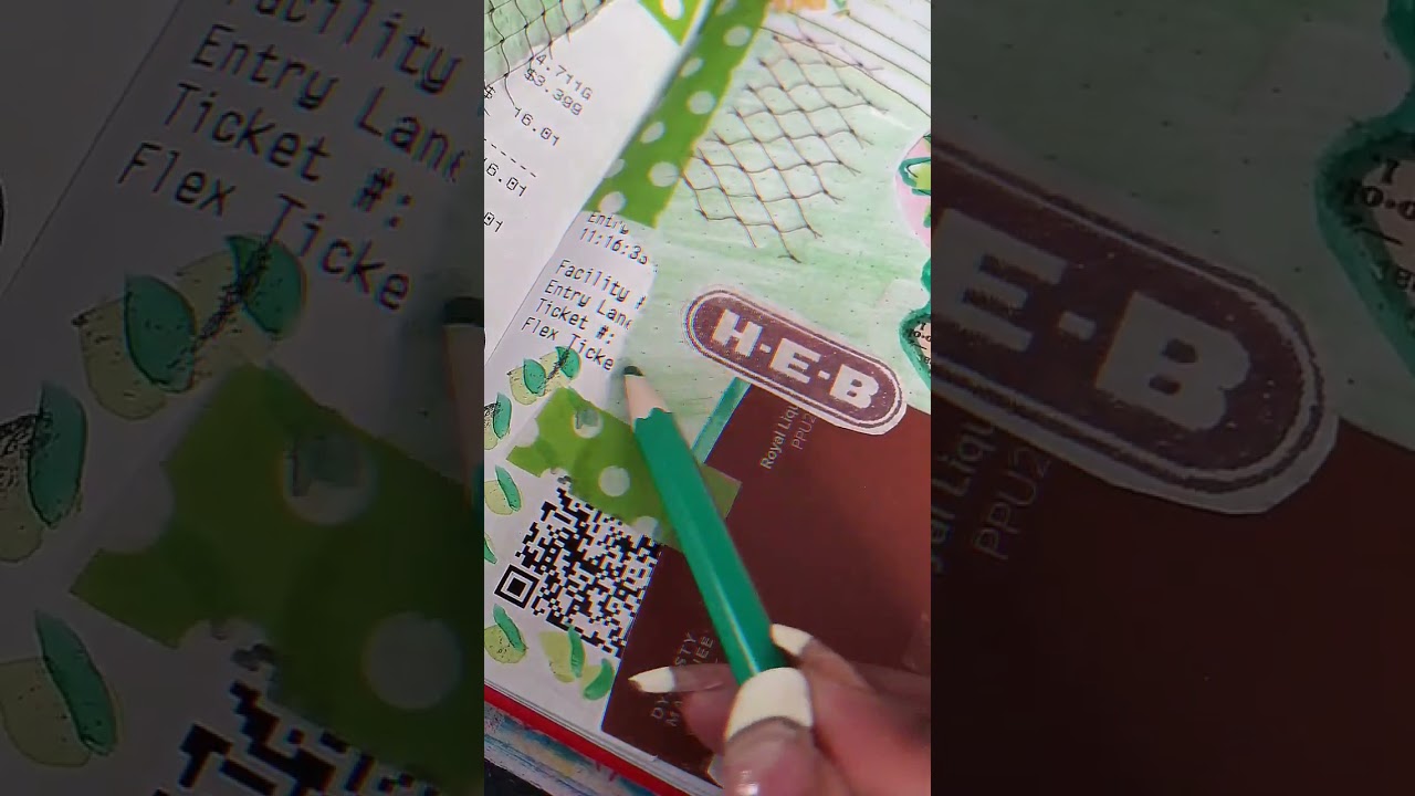 making a GREEN scrap page! 