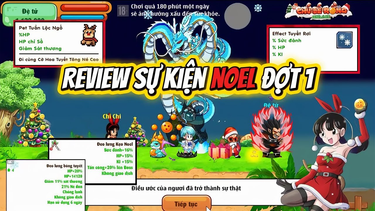 Ngọc Rồng Online - Sự Kiện Noel 2025 Quá Ngon Cho Dân Cày Chay 