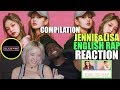 KPOP BLACKPINK Lisa Jennie English Rap Parts Color Coded Lyrics REACTION