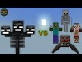 Witherzilla (Titans Build) vs Titan Mobs Bosses | Minecraft Bedrock | MobBattle