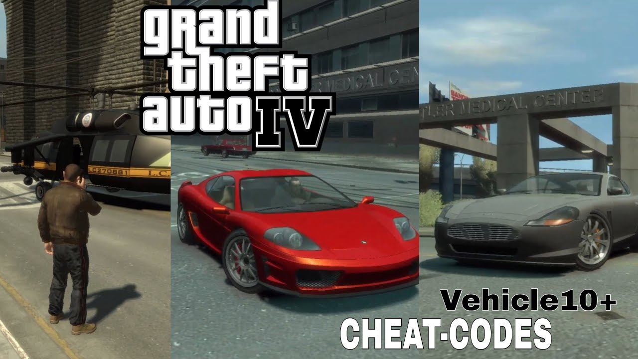 CARS 🚘 CHEAT-CODE IN GTA IV || 10+vehicale🚙 #gta4 #vehicles #cheatcodes ...
