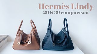 Hermes Lindy 26 & 30 該如何挑選? 使用心得, 尺寸對比, 內袋 & 兩款包枕推薦