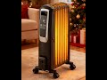Oil Filled Radiator Heater, Electric Radiant Heaters for Indoor Use Large Room with Thermostat