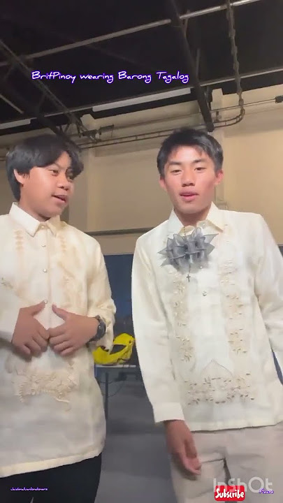#british #filipino wearing #barong tagalog #national #costume #pinoy #short #jaiden aluan
