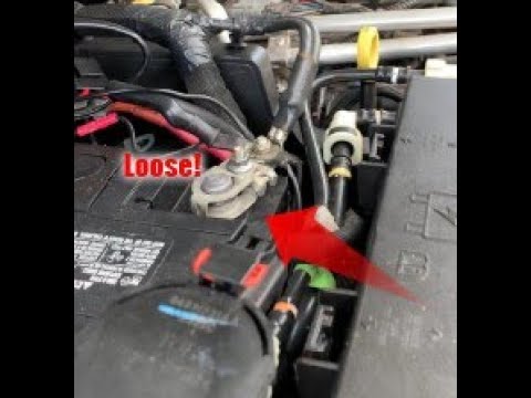Jeep Wrangler Loose Battery Terminal Connection - YouTube
