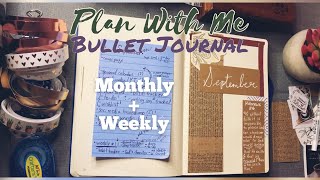 PLAN WITH ME I Bullet Journal September Setup + Weekly #14