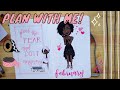 Plan with me | February 2021 bullet journal set up | black girl magic theme
