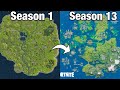 Fortnite Map Evolution (Seasons 1-13)