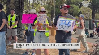 Activists protest ICE and data center construction in Gilroy