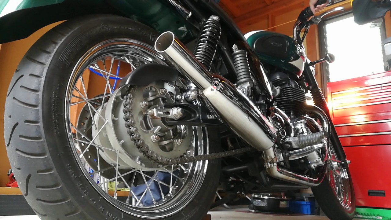 Bonneville T100 NORMAN HYDE TOGAの排気音 - YouTube