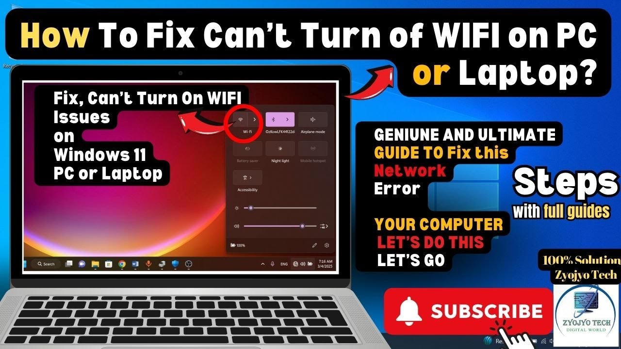 How To Fix Wifi Not Working On Windows 11 | Fix All WiFi Issues - YouTube