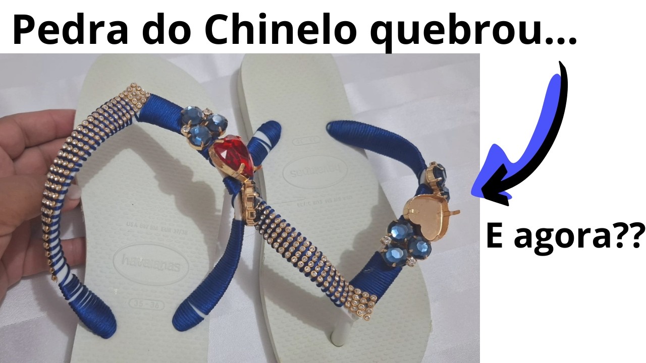 COMO transformar seu CHINELO PERSONALIZADO quebrado em NOVO.. Passo a Passo simples.