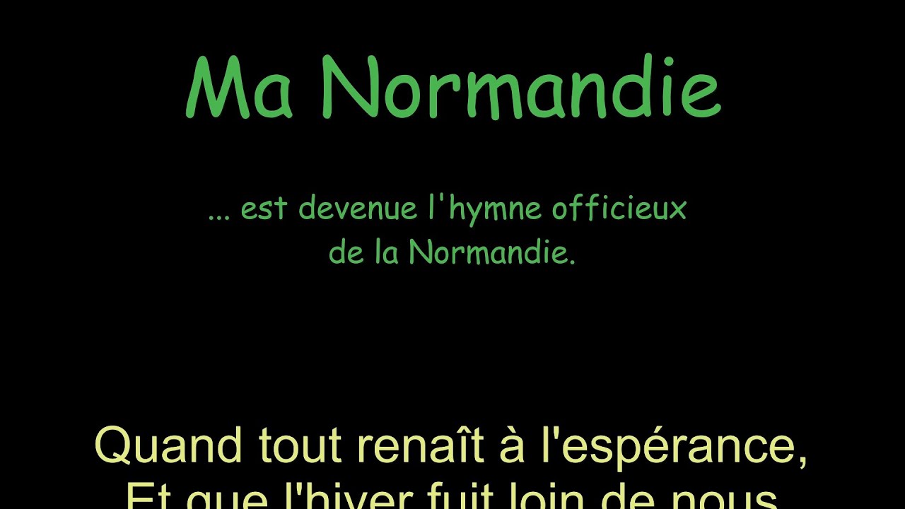 Gérard Lenorman : Ma Normandie - avec les paroles dans l'image.