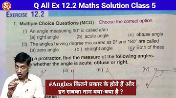 Q All Ex 12.2 Maths Solution Class 5 Ch 12 #Line and #Angles Saraswati Shishu Vidya Mandir