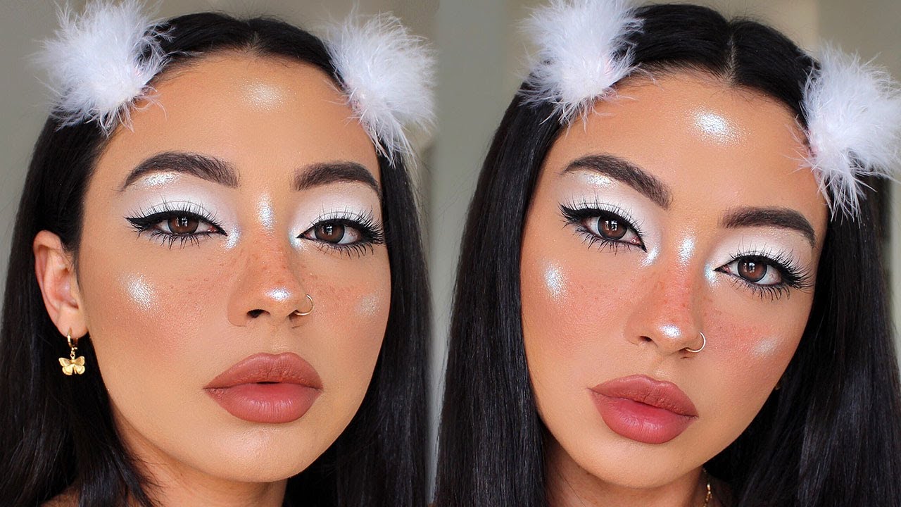 2000's Inspired All-White Makeup Look 