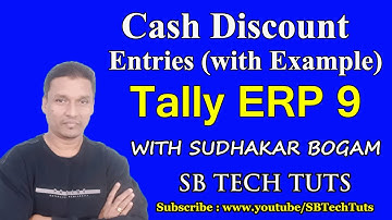 CASH Discount Entry in Tally ERP 9 | Discount Entry in tally ERP 9