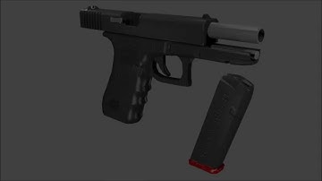 Blender 3D Glock 17 Shooting Test