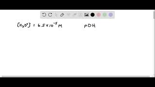 What is the pOH of a solution if the equilibrium concentration of [H3O+] is 6.5 x 10-5 M.