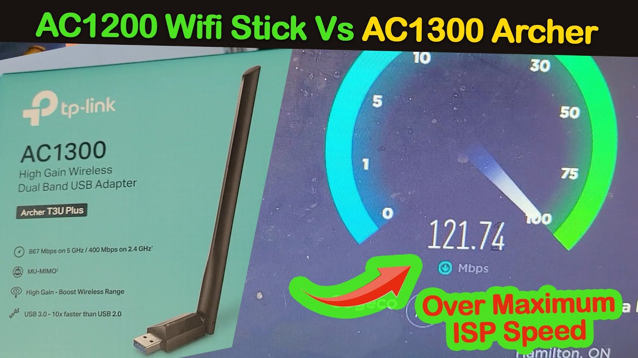 Over Max Speed ** TP-Link AC1300 Wifi Adapter USB Test & Realtek Comparison - YouTube