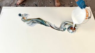 Help! There Is Something Missing - Huge Canvas - Open Cup Pour - Acrylic Pour