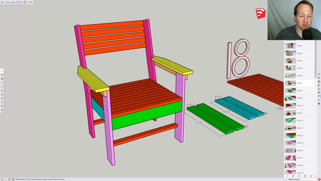 Patio chair instructions dimensions and measurements step by step YouTube