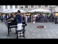 pianist made people sing on the street : street piano