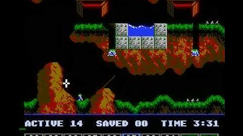Lemmings (NES) Taxing level 2 (all lemmings saved solution)